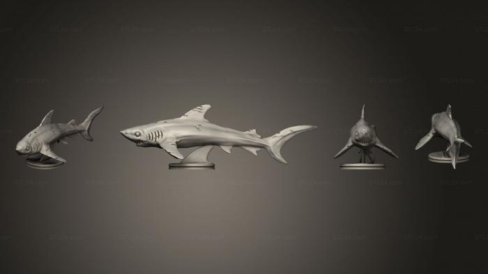 Статуэтки грифоны и драконы (Акула - молот на основе 004, STKG_0386) 3D модель для ЧПУ станка