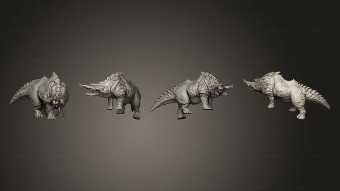 Статуэтки грифоны и драконы (Урун в шлеме Бездействует, STKG_0390) 3D модель для ЧПУ станка