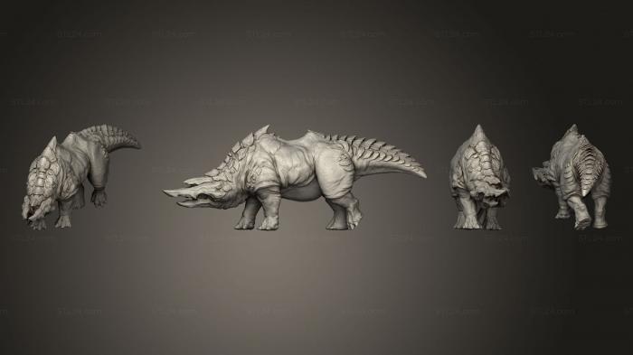 Статуэтки грифоны и драконы (Идущий Урун в Шлеме, STKG_0392) 3D модель для ЧПУ станка