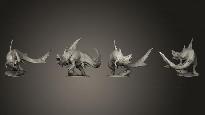 Статуэтки грифоны и драконы (Рычащий Карчарский Тиран СЌ, STKG_0395) 3D модель для ЧПУ станка