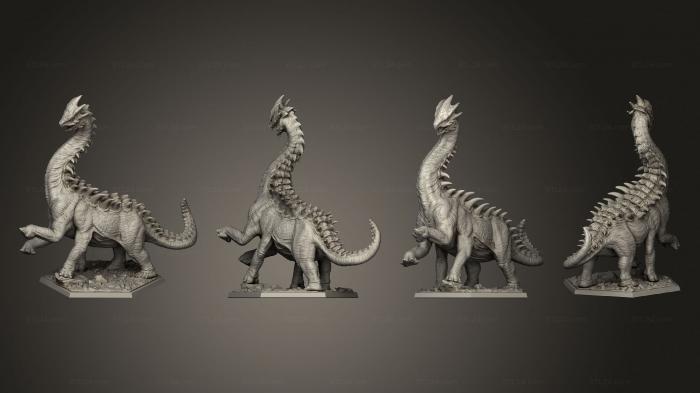 Статуэтки грифоны и драконы (Кефалезавр, STKG_0401) 3D модель для ЧПУ станка