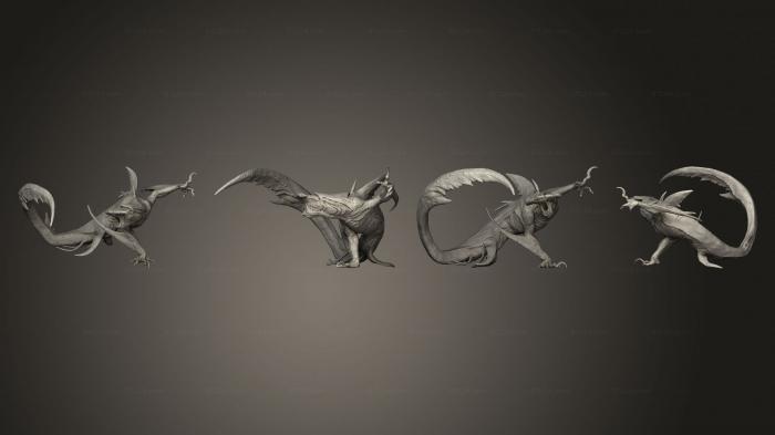 Статуэтки грифоны и драконы (Атака Наземного краулера, STKG_0403) 3D модель для ЧПУ станка