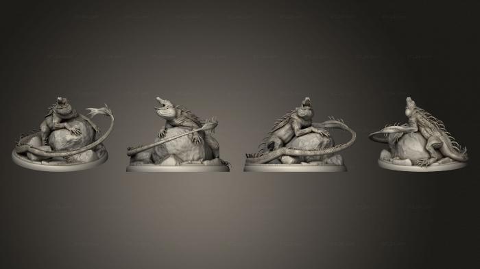 Статуэтки грифоны и драконы (Лавовый Крокодил Большой v 3, STKG_0406) 3D модель для ЧПУ станка