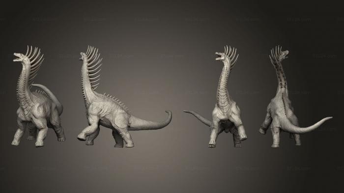 Статуэтки грифоны и драконы (Гигантский Динозавр с Длинной Шеей, STKG_0416) 3D модель для ЧПУ станка
