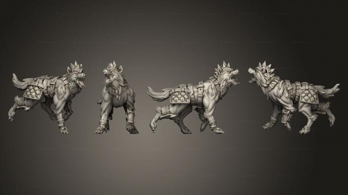 Статуэтки грифоны и драконы (Собака-защитник B, STKG_0426) 3D модель для ЧПУ станка