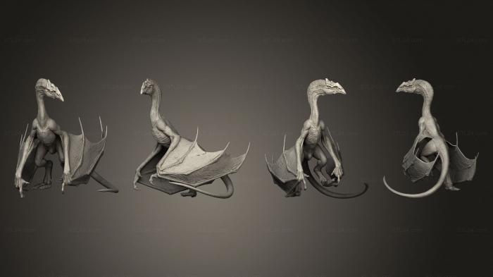 Figurines of griffins and dragons (Protowyvern Stare Full, STKG_0437) 3D models for cnc