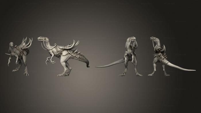 Figurines of griffins and dragons (Raptor Look Left Banner 03, STKG_0449) 3D models for cnc