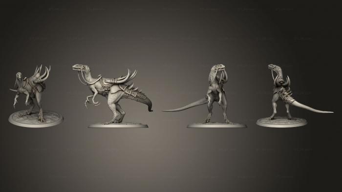 Figurines of griffins and dragons (Raptor Look Left Banner, STKG_0450) 3D models for cnc