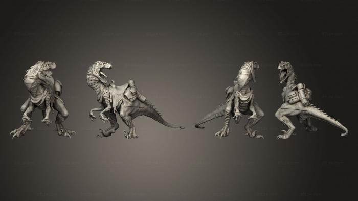 Статуэтки грифоны и драконы (Крепление на Рапторе 01, STKG_0451) 3D модель для ЧПУ станка