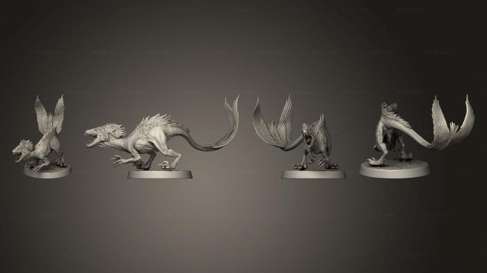 Статуэтки грифоны и драконы (Хищник 02, STKG_0467) 3D модель для ЧПУ станка