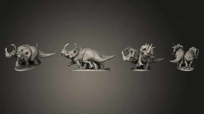 Статуэтки грифоны и драконы (Sinoceratops Duo Более Крупный Динозавр В Комплекте, STKG_0477) 3D модель для ЧПУ станка