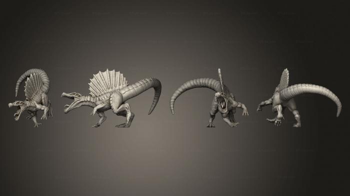 Статуэтки грифоны и драконы (Спинозавр, STKG_0482) 3D модель для ЧПУ станка