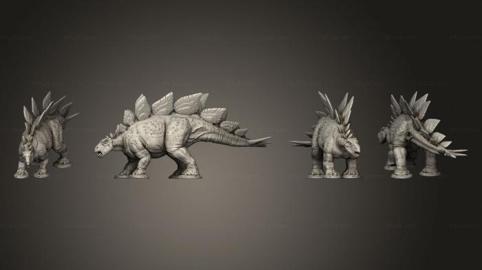 Статуэтки грифоны и драконы (Поза стегозавра 2, STKG_0487) 3D модель для ЧПУ станка