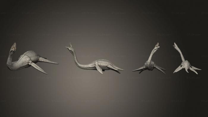 Статуэтки грифоны и драконы (Подводный Беспредел Огромного Плезиозавра, STKG_0504) 3D модель для ЧПУ станка