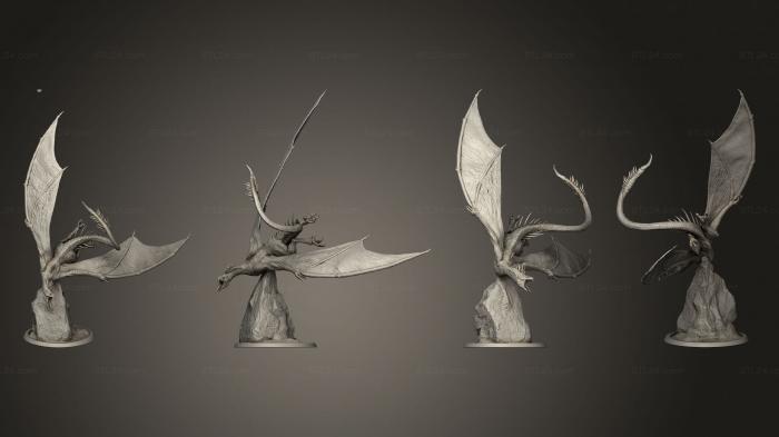 Figurines of griffins and dragons (Vouivre Drone Dive, STKG_0508) 3D models for cnc