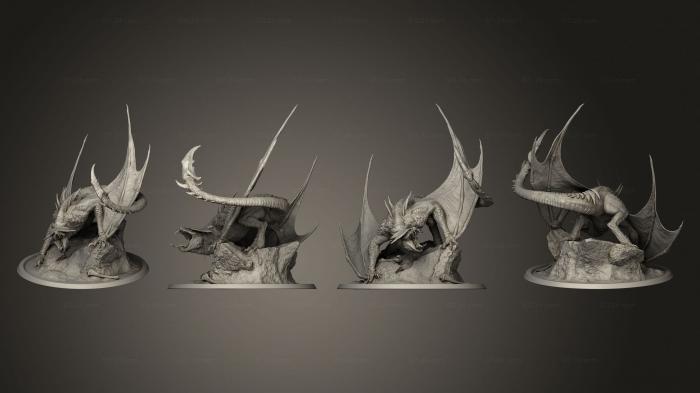 Статуэтки грифоны и драконы (Вуйврский Солдатский Рев, STKG_0513) 3D модель для ЧПУ станка