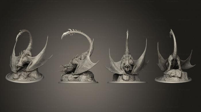 Figurines of griffins and dragons (Vouivre Soldier Sting, STKG_0514) 3D models for cnc
