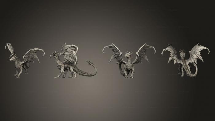 Figurines of griffins and dragons (Yellow Dragon Large, STKG_0529) 3D models for cnc