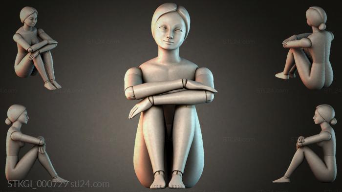 Statues of girls (STKGI_000729) 3D models for cnc