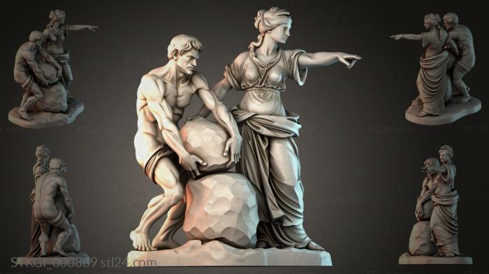 Statues of girls (STKGI_000809) 3D models for cnc