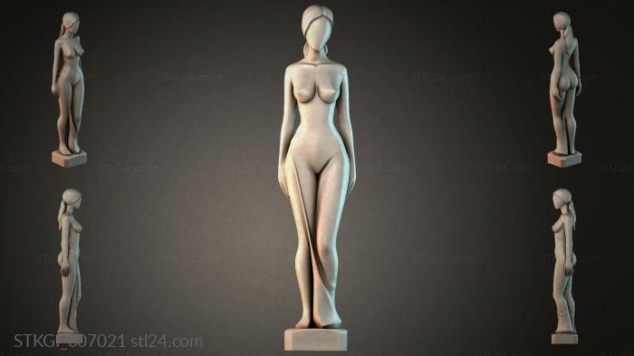 Statues of girls (STKGI_007021) 3D models for cnc