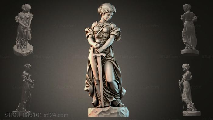 Statues of girls (STKGI_008101) 3D models for cnc