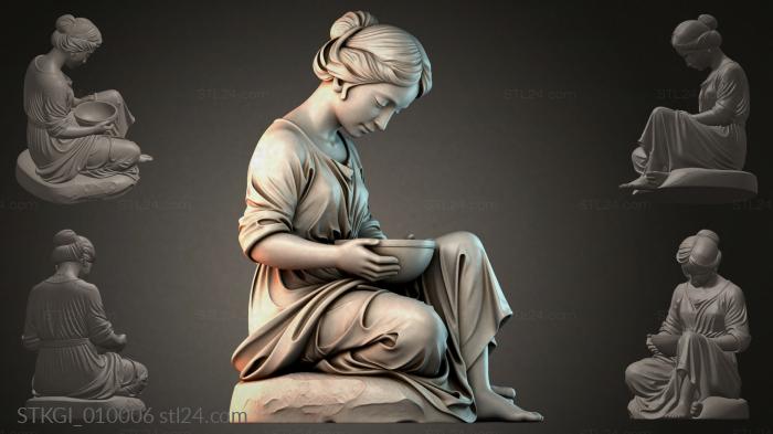 Statues of girls (STKGI_010006) 3D models for cnc
