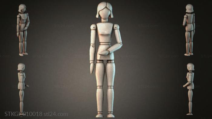 Statues of girls (STKGI_010018) 3D models for cnc