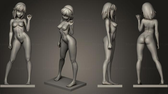 Статуэтки девушки (Аниме Сексуальная Девушка STL Для 3D, STKGL_0066) 3D модель для ЧПУ станка