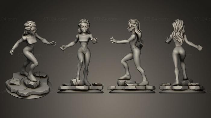 Figurines of girls (Infinidudette Pose A, STKGL_0099) 3D models for cnc