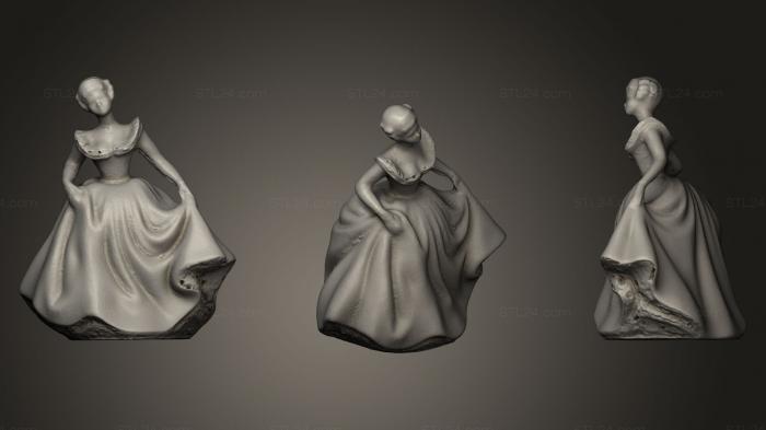 Статуэтки девушки (Королевская статуэтка Доултона, STKGL_0127) 3D модель для ЧПУ станка