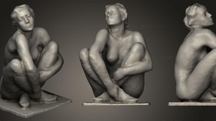 Статуэтки девушки (Скульптура сидящей женщины Георг Кольбе, STKGL_0134) 3D модель для ЧПУ станка