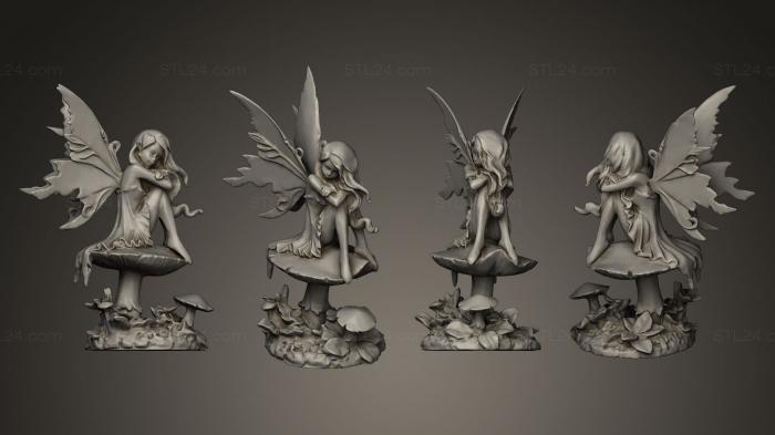 Figurines of girls (Violet Pixie Fairy, STKGL_0161) 3D models for cnc