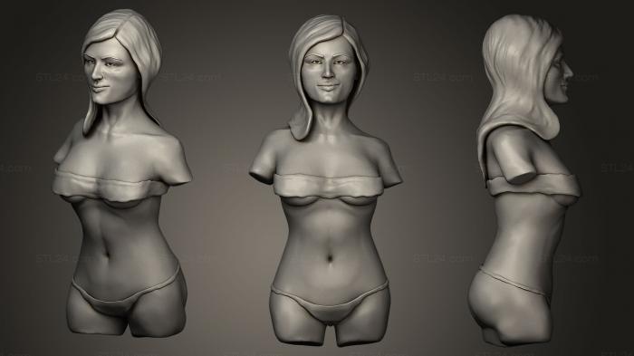 Figurines of girls (Woman Bust Decimated, STKGL_0171) 3D models for cnc