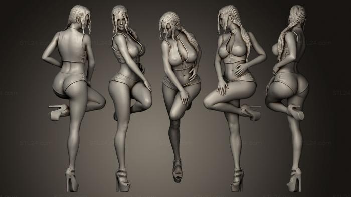Статуэтки девушки (Танцовщица женщина 3d для печати, STKGL_0181) 3D модель для ЧПУ станка