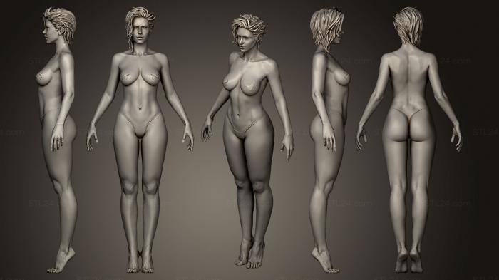 Статуэтки девушки (Женская анатомическая модель, STKGL_0188) 3D модель для ЧПУ станка