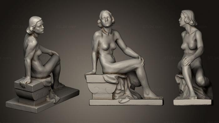 Статуэтки девушки (Обнаженная женщина, STKGL_0189) 3D модель для ЧПУ станка