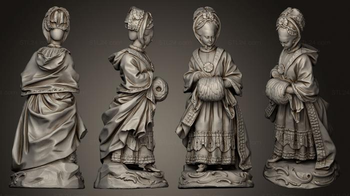 Figurines of girls (Kobieta z mufk Wil724, STKGL_0200) 3D models for cnc