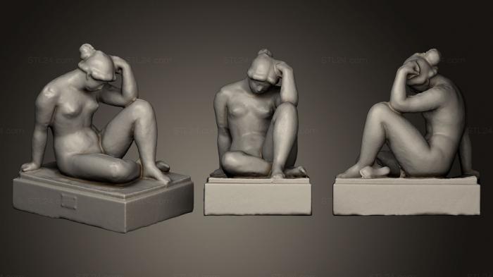 Статуэтки девушки (Скульптура Средиземноморской женщины, STKGL_0204) 3D модель для ЧПУ станка