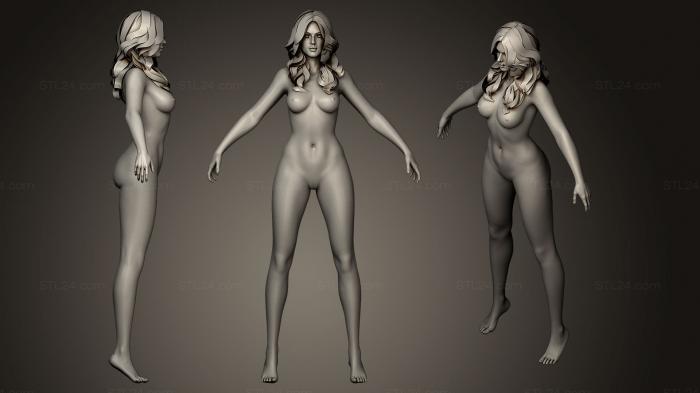 Figurines of girls (Photorealistic Female Character, STKGL_0208) 3D models for cnc