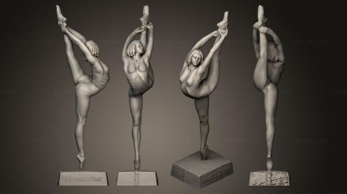 Статуэтки девушки (Танцовщица Саша Лио, STKGL_0218) 3D модель для ЧПУ станка