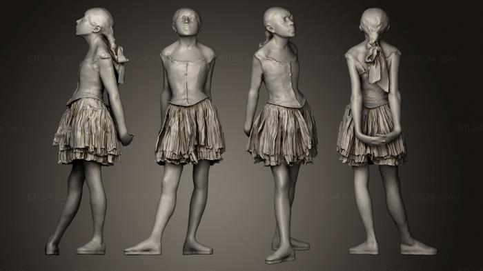 Статуэтки девушки (Маленькая Четырнадцатилетняя Танцовщица, STKGL_0219) 3D модель для ЧПУ станка
