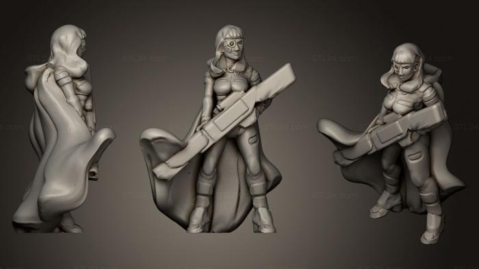 Статуэтки девушки (Охотник за головами Зета Рим, STKGL_0225) 3D модель для ЧПУ станка