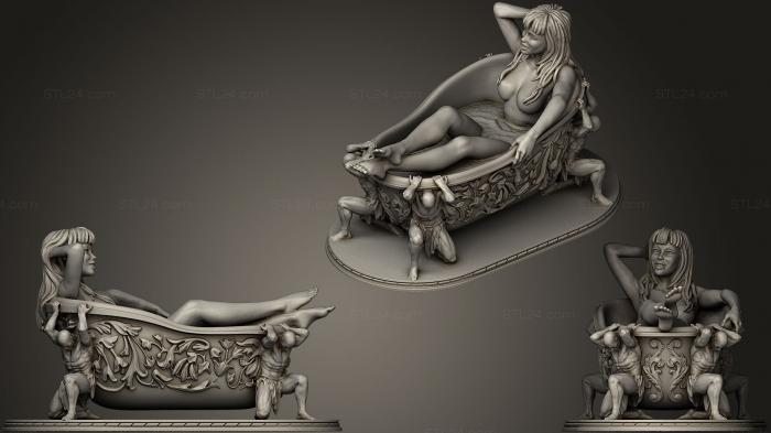 Статуэтки девушки (Лучший сувенир для женщин, STKGL_0245) 3D модель для ЧПУ станка