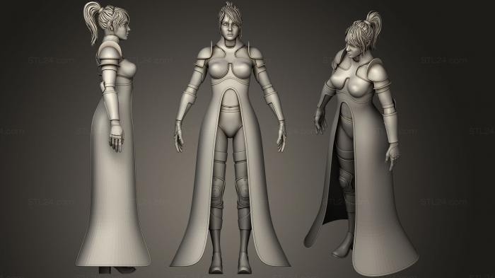 Figurines of girls (Female Armor Suit Kitbash 04, STKGL_0263) 3D models for cnc