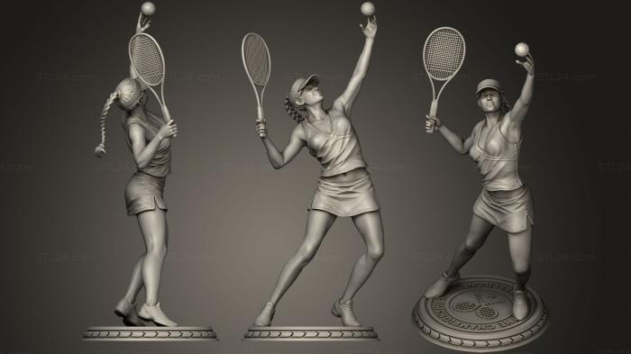 Figurines of girls (Girl player in Tennis, STKGL_0282) 3D models for cnc