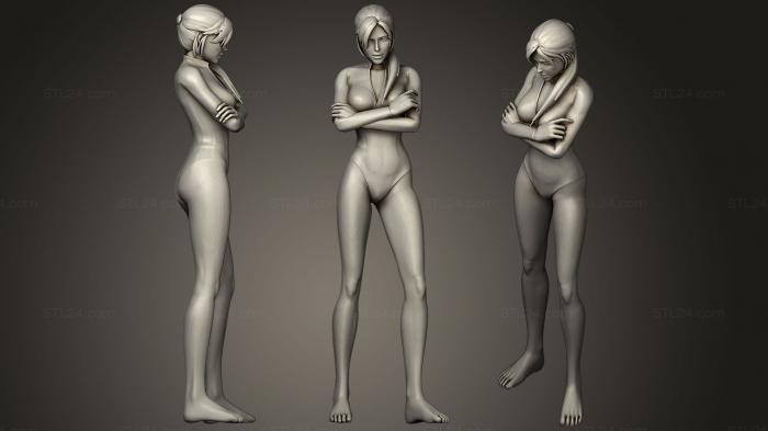 Figurines of girls (Lara Croft Tomb Raider Underworld Swimsuit, STKGL_0302) 3D models for cnc