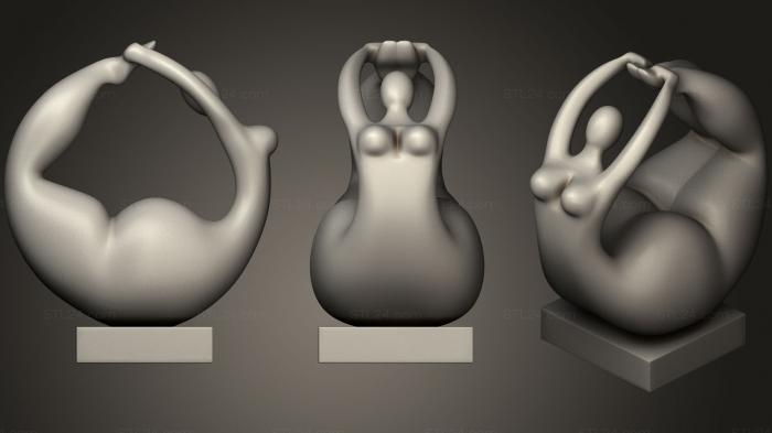 Статуэтки девушки (Скульптура Гутаперчивая, STKGL_0369) 3D модель для ЧПУ станка