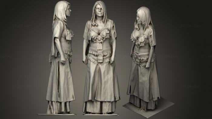 Статуэтки девушки (Племенная Цыганская Танцовщица, STKGL_0399) 3D модель для ЧПУ станка
