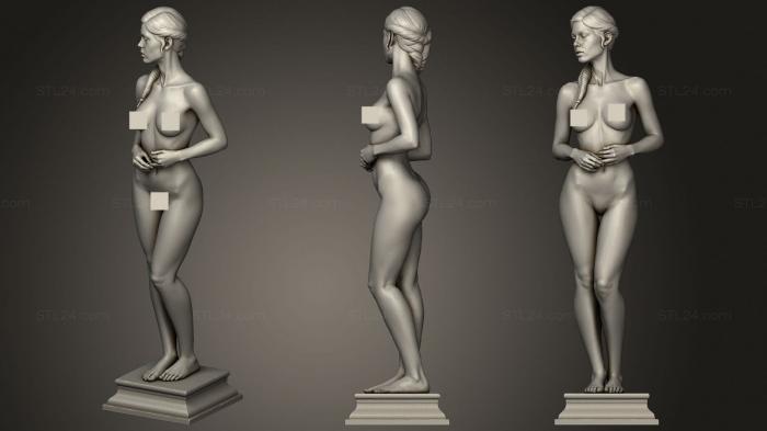 Статуэтки девушки (Супружеская измена стоящей девушки, STKGL_0439) 3D модель для ЧПУ станка
